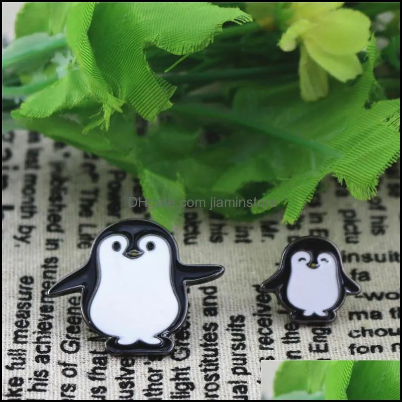 pin brooches harajuku alloy enamel kawaii white black penguin badges lapel pins safe brooch scarf cool boy women jewelry gifts 69 e3