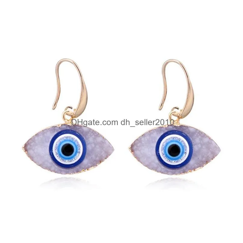 fashion jewelry turkish symbol evil eye dangle earrings blue eyes resin beads earring