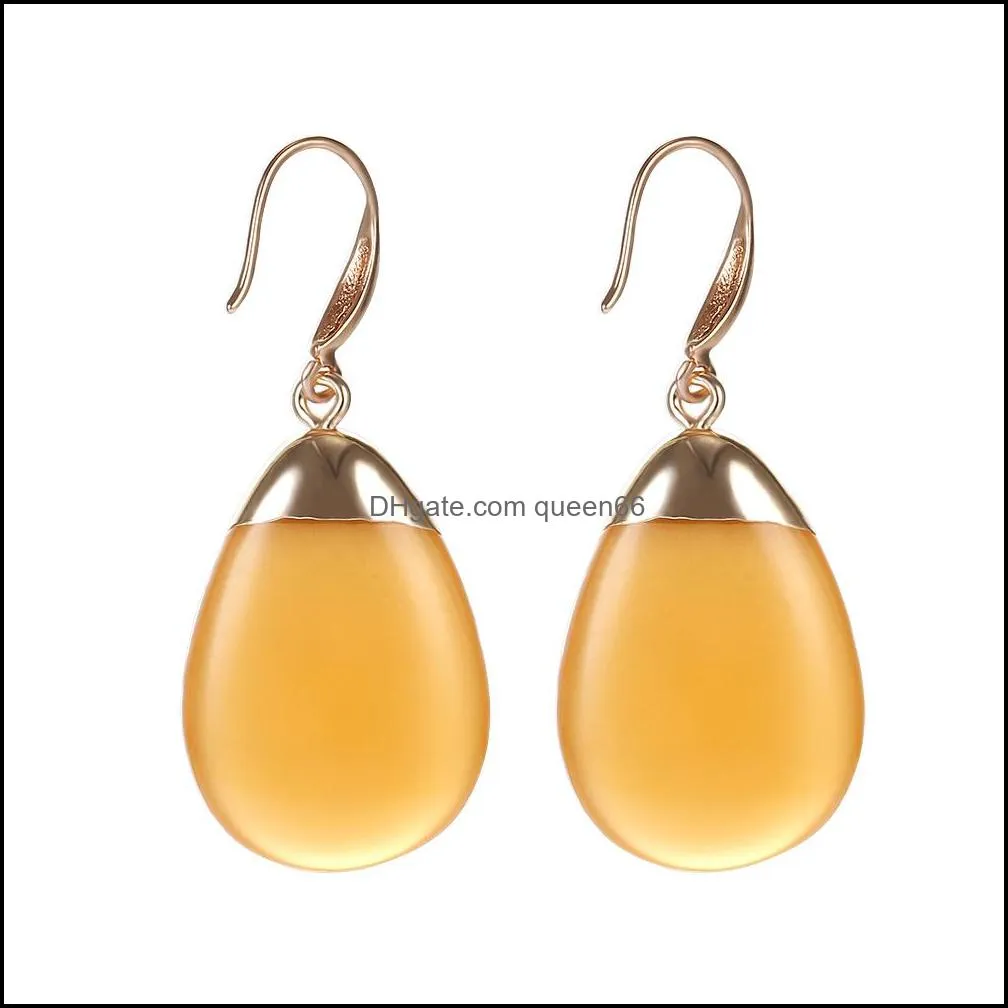 trendy cute resin earrings for women colorful high quality copper oval drop earring candy color kids gifts