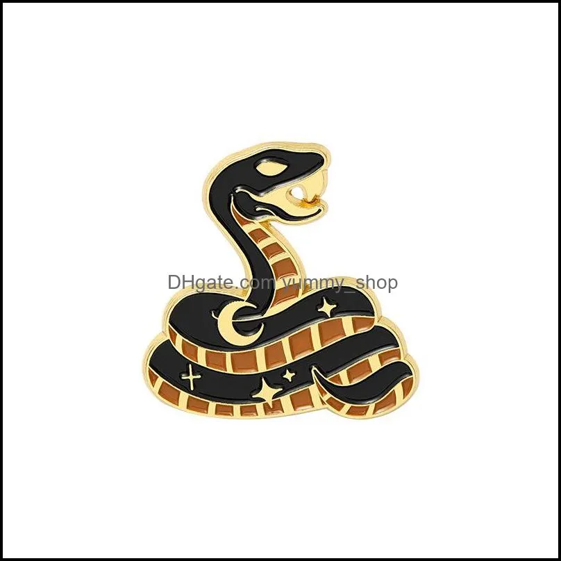 enamel brooches pin for women fashion dress coat demin metal funny brooch pins badges promotion gift design wolf snake animal 744