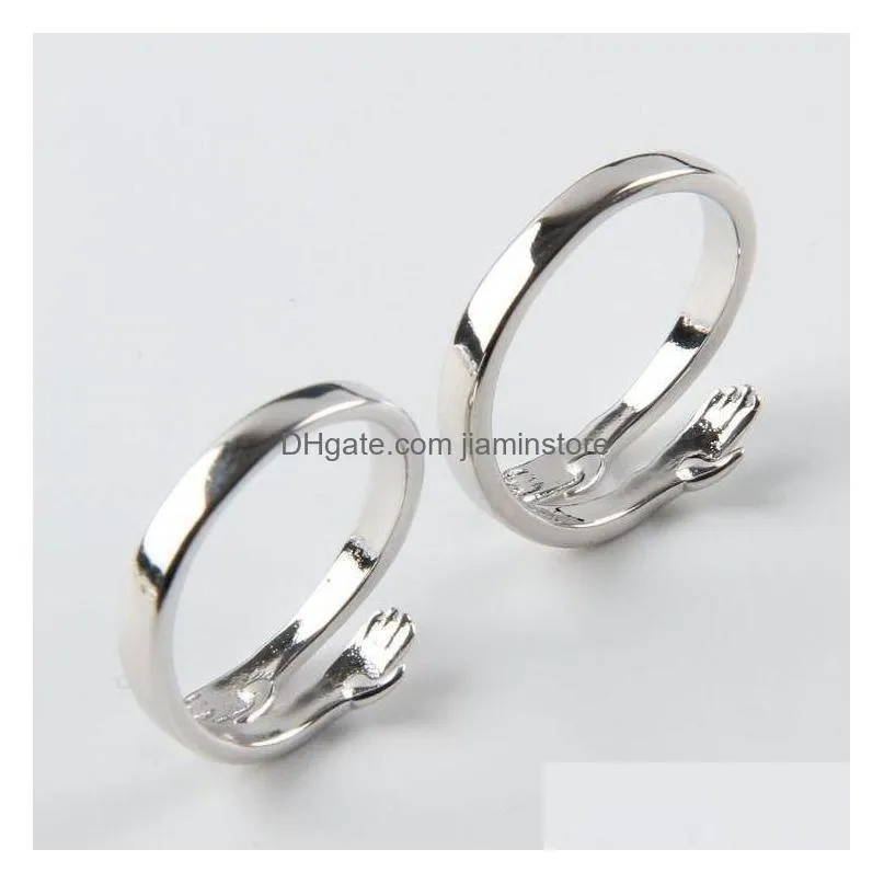 fashion jewelry romantic love embrace ring ajustable hug ring