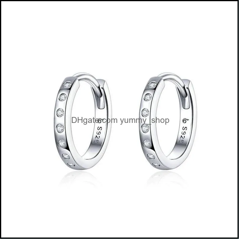 hoop earrings for women 925 sterling silver minimalist simple circle earing real silver korean fashion jewelry