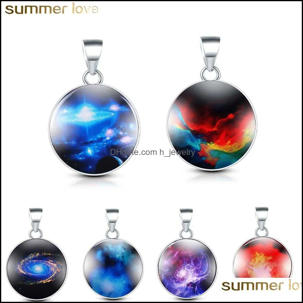  arrival space universe galaxy glass pendant for necklace nebula unisex dreamy glass ball charm for diy men women jewelry