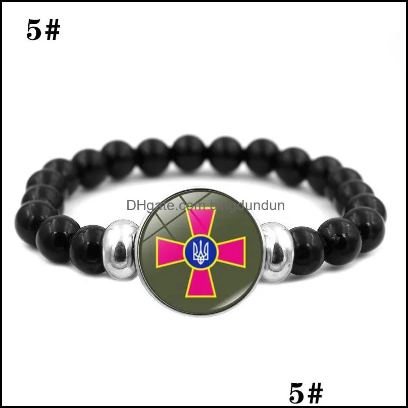 new arrival ukraine bracelet ukrainian symbol glass cabochon multilayer leather bracelets high quality men bangles party favor