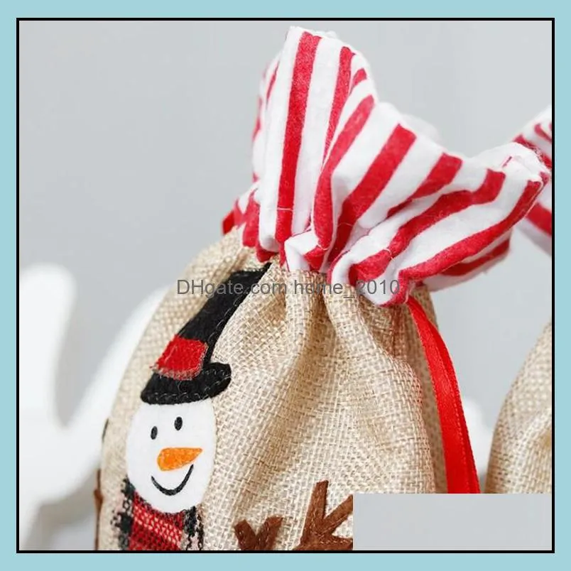 christmas gift bags santa sacks drawstring candy bag christmasthemed printed bag 18 designs bulk in stock wy862