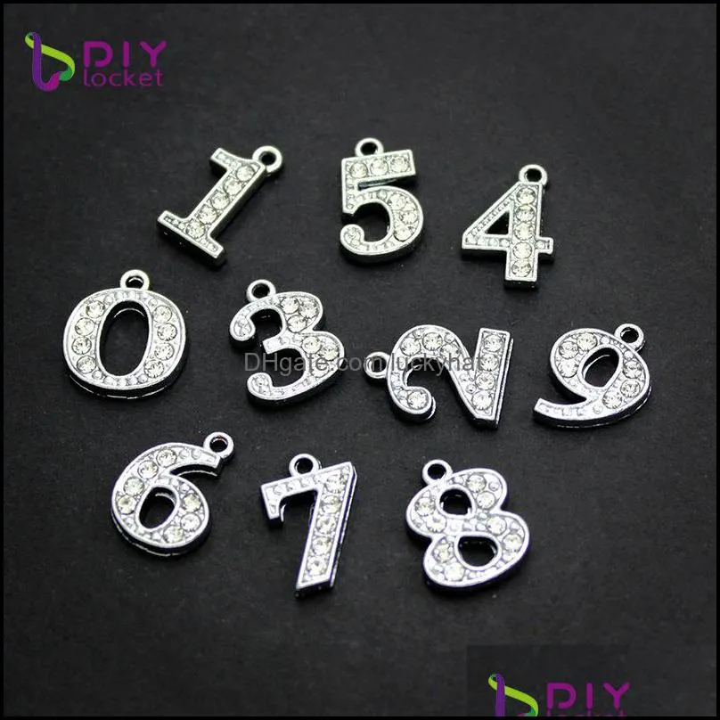 full drill 09 charm women and men bracelet necklace findings components sliver small pendants alloy 0 35ls q2