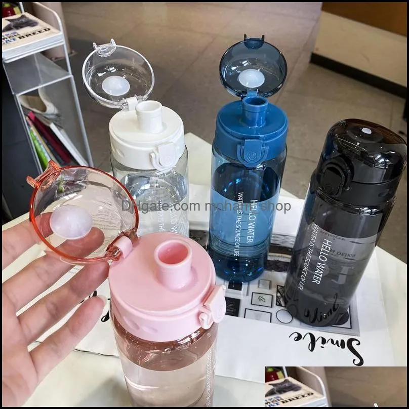 water bottles 780ml/600ml sports portable bottle plastic cup tea filter drinking teacup coffee mugs outdoor camping kitchen tools