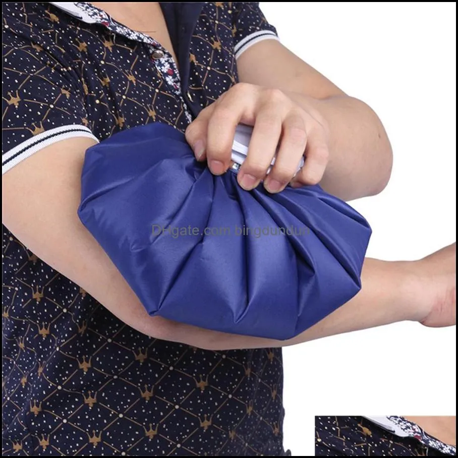 9 inch customizable blue first aid health care cold therapy ice pack reusable sport injury ice bag medical cooling ice bag dh06511