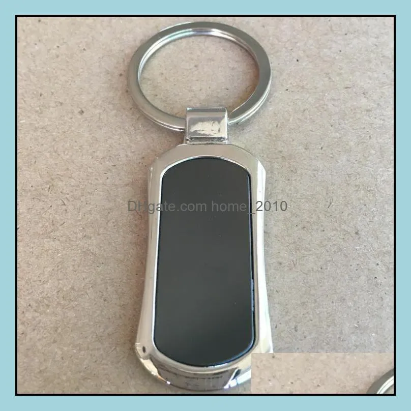 custom metal blank tag keychain personalized party stainless steel key ring creative car keychains business advertising for promotion