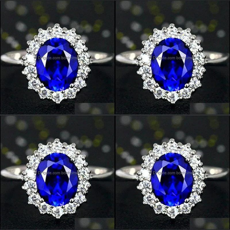 wedding rings silver crystal jewelry gold plated brass cubic zirconia sapphire gemstone rings bdehome