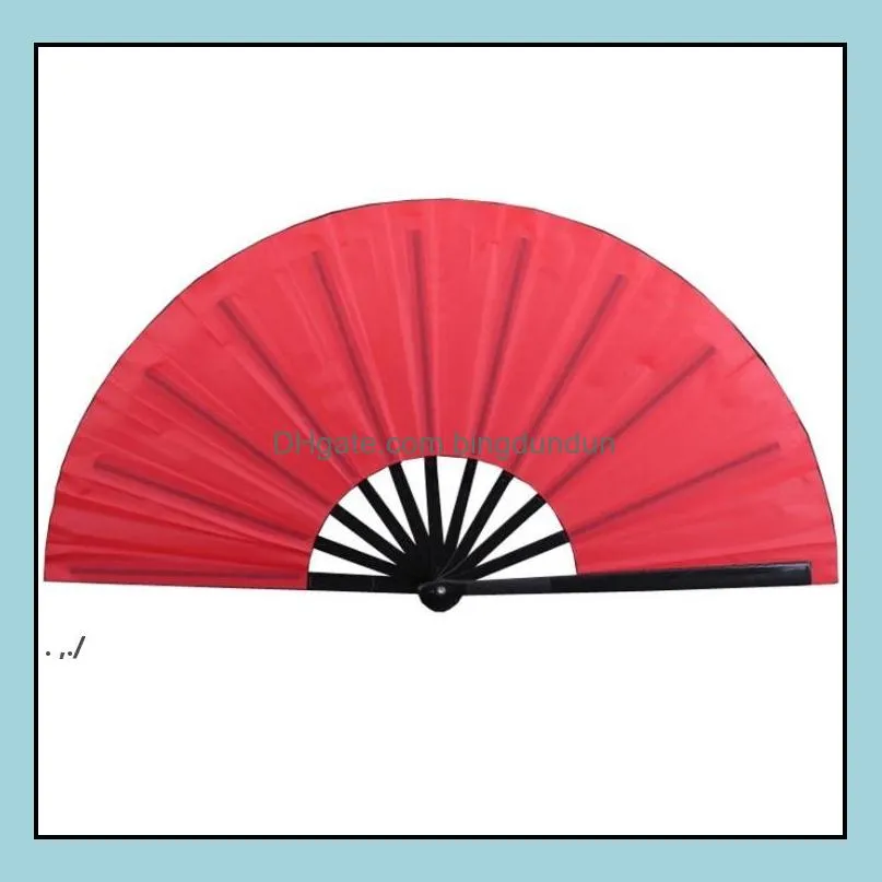 party favor martial arts chinese traditional pure color tai chi kung fu fans plastic foldingfan 33cm fan frame paf11117