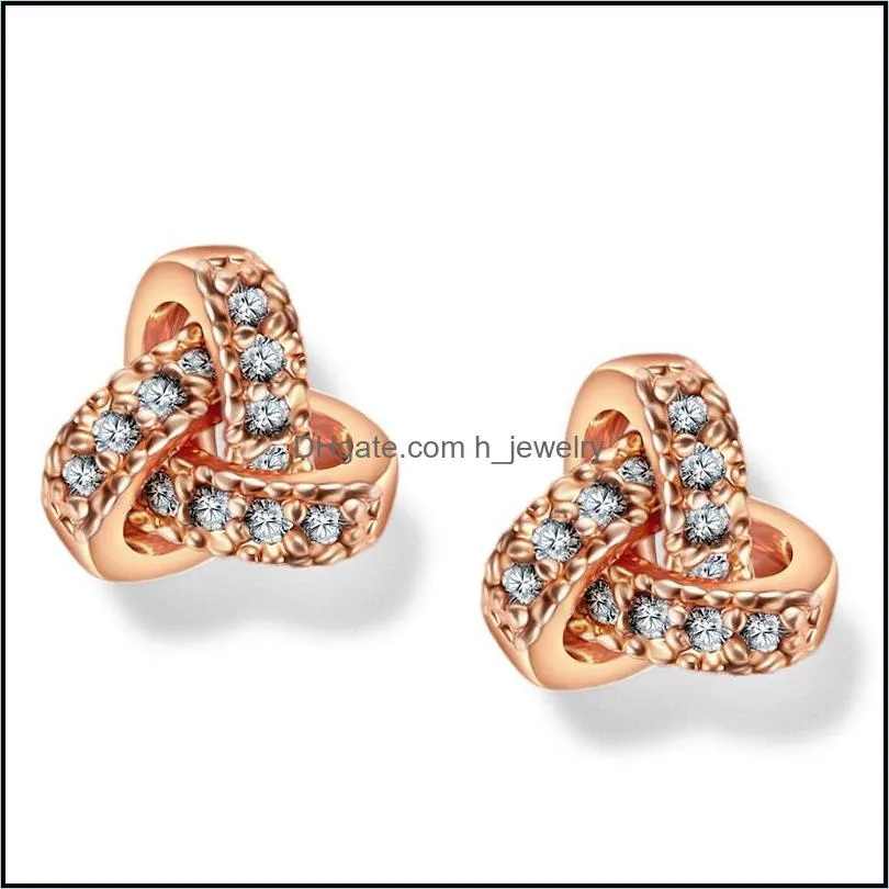 18k gold plated 925 sterling silver studs love knot earrings for women f fashion cubic zirconia hypoallergenic wedding party jewelry