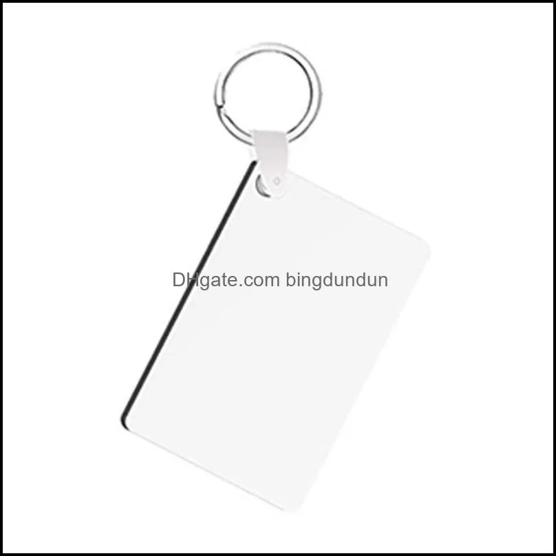 blank keychain thermal transfer sublimation personality key chain favor girls boys ornament wooden white keychains mdf pad12978
