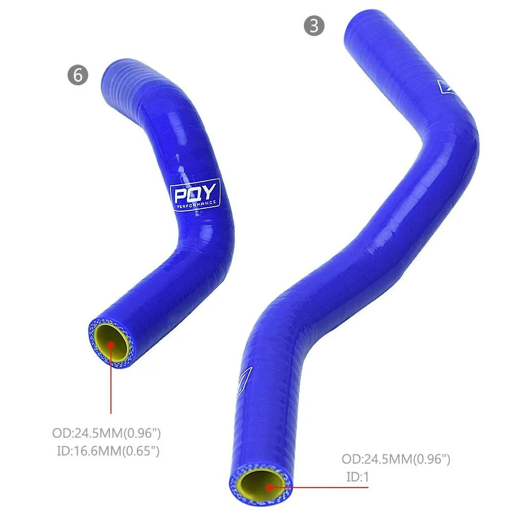 6 pcs silicone radiator coolant hose silicone hoses kit for honda civic sohc d15 d16 eg ek 9200 blue and yellow lx1303cqy