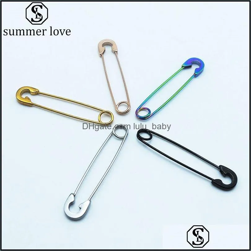 colorful stainless steel earrings stylish cartilage earrings punk goth safety pin earrings for women girl jewelry giftz