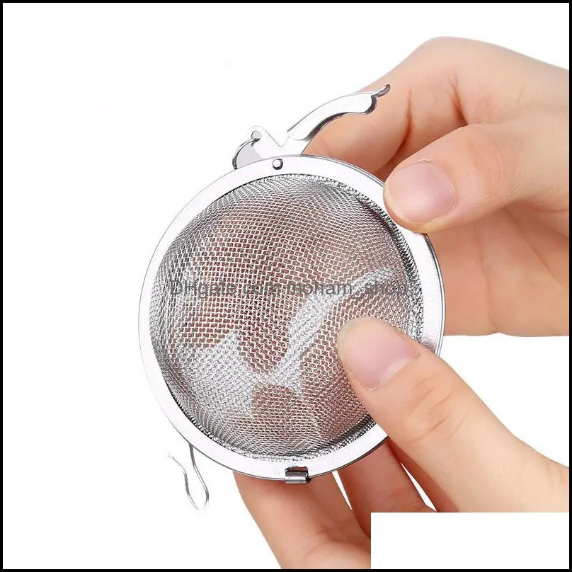 stainless steel mesh tea ball tea infuser strainers strainer filters interval diffuser for loose leaf tea and seasoning spices