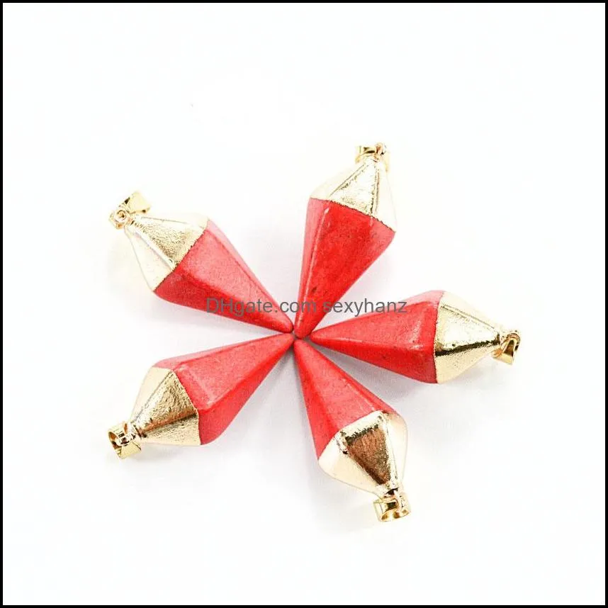 creative explosion hem conical crystal jewelry accessories exquisite natural stone pendant