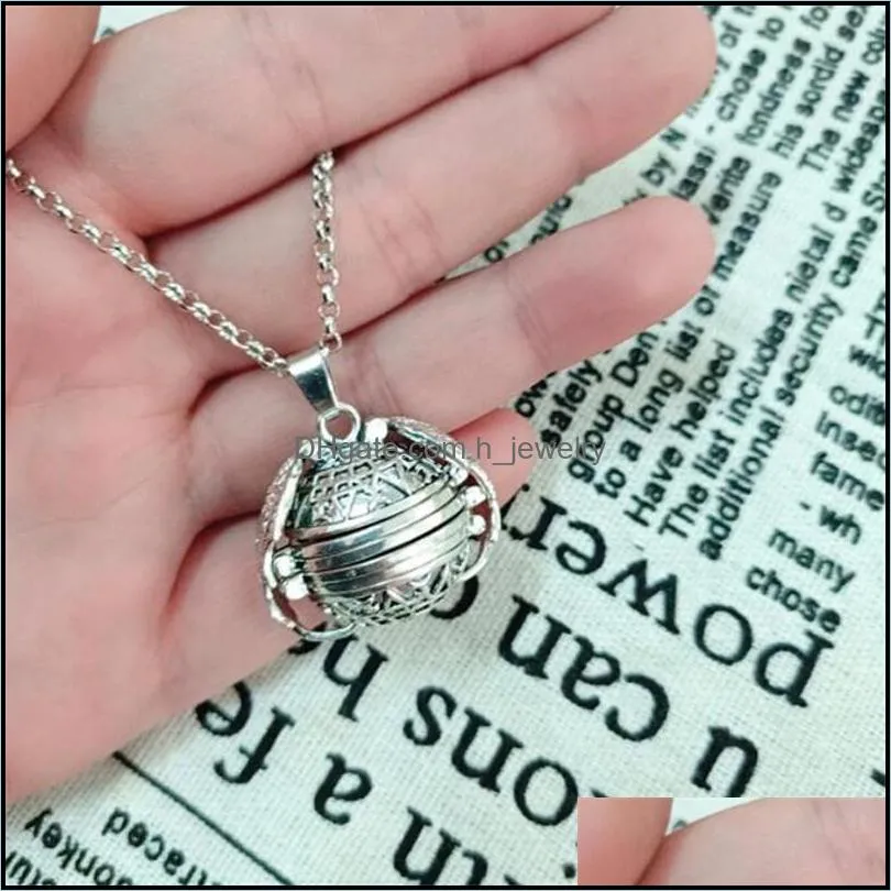  angel wings aroma diffuser necklaces magic locket folding family 4p o pendant necklace living memory jewelry gift for