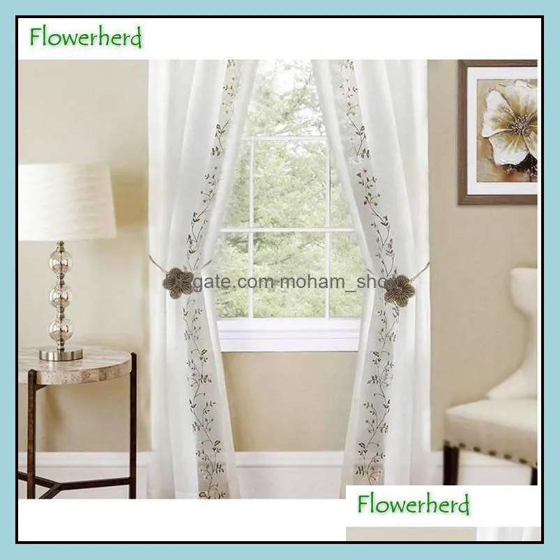 other home decor resin curtain holdbacks handcarved flower magnetic hooks strap creative all perforated buckle