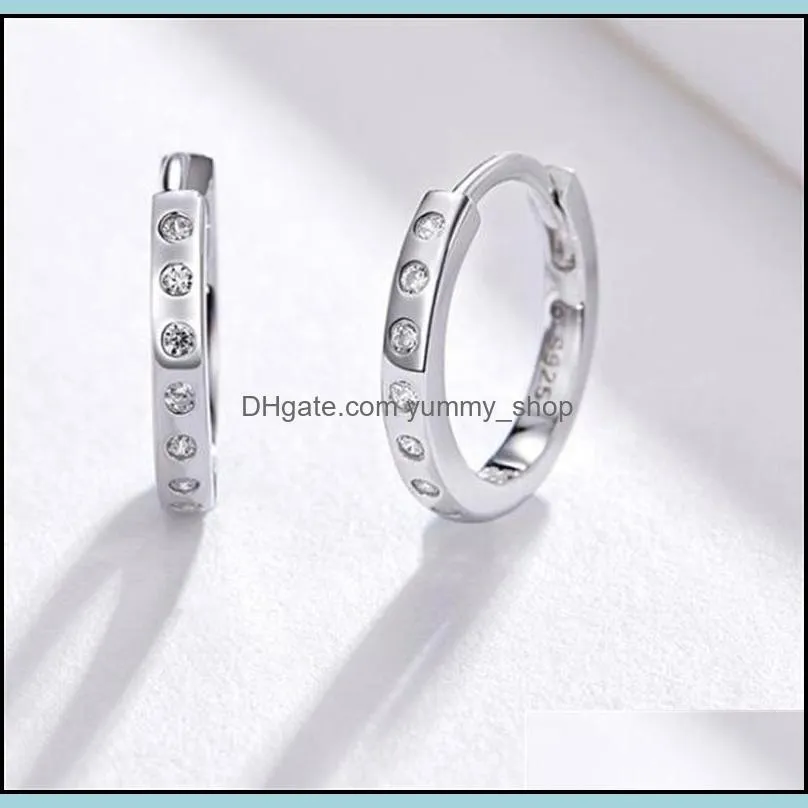 hoop earrings for women 925 sterling silver minimalist simple circle earing real silver korean fashion jewelry