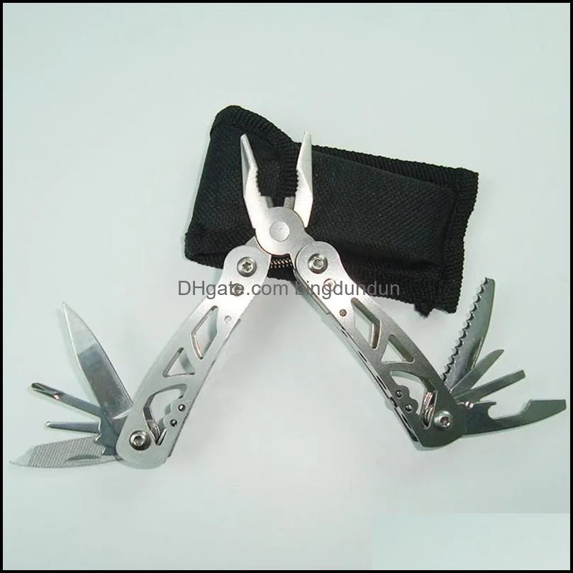 multi function pocket folding tools plier knife bottle opener screwdriver outdoor portable stainless steel combination pliers dbc