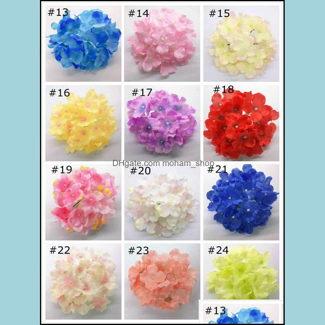 hydrangea flower head with hydrangea decorate for flower wall fake flowers diy home decor decorative flowers