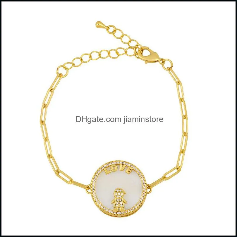 charming women bracelet yellow gold plated cz love boy and girl bracelet for girls women nice gift for friend 3730 q2