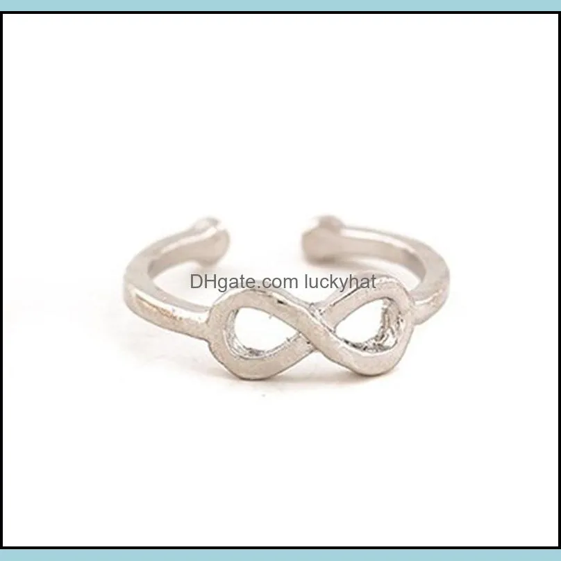 lucky 8 open toe rings silver /gold plated toe rings fashion jewelry accessories european style feet toe rings 452c3