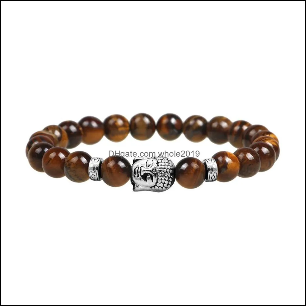 mens bracelets luxury jewelry bead natural stone jewelry anchor beaded buddha bracelet for men women buddha lava chakra bracelet