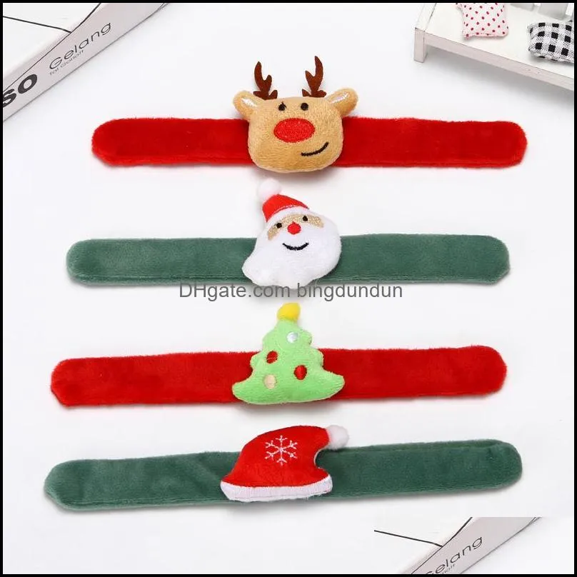 christmas decorations slap circle children cartoon bracelet props party supplie festive gift pat circles pad11784