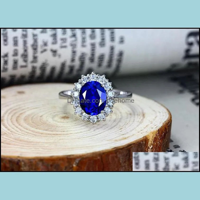 wedding rings silver crystal jewelry gold plated brass cubic zirconia sapphire gemstone rings bdehome