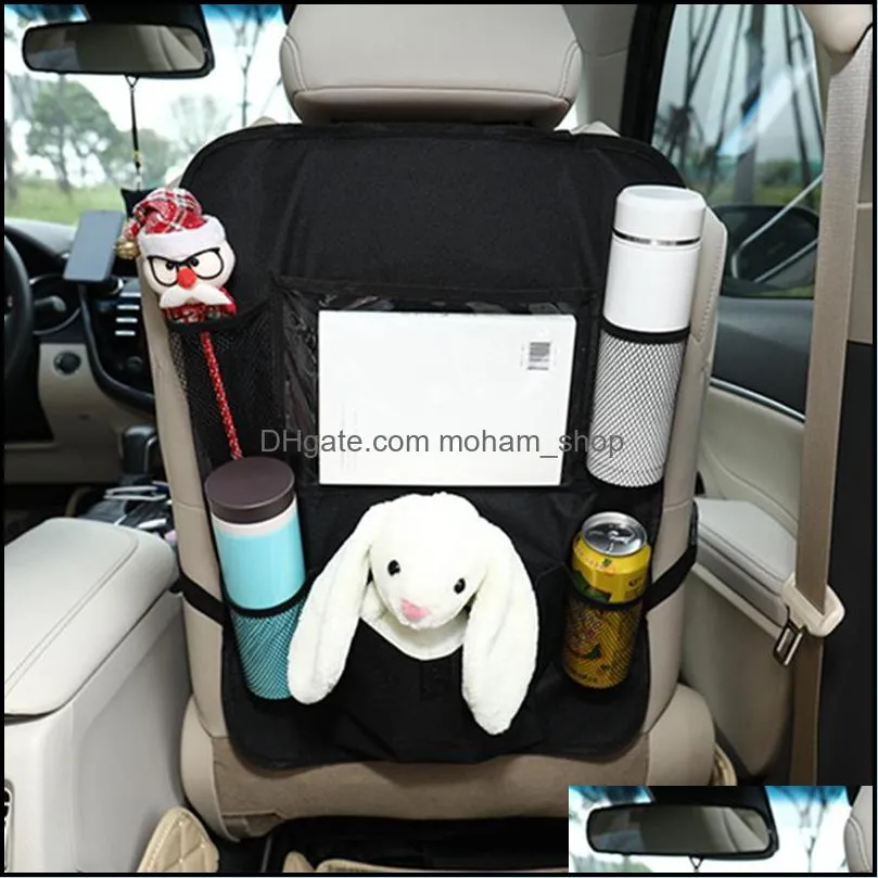 backseat car organizer kick mats car seat back protector 5 storage pockets back seat organizer bag for kids toy bottle drink vehicles