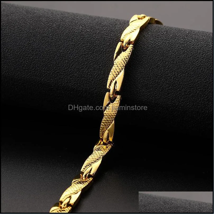 mens titanium steel gold bracelet dragon 7mm wide exquisite bracelets wholesale 3666 q2