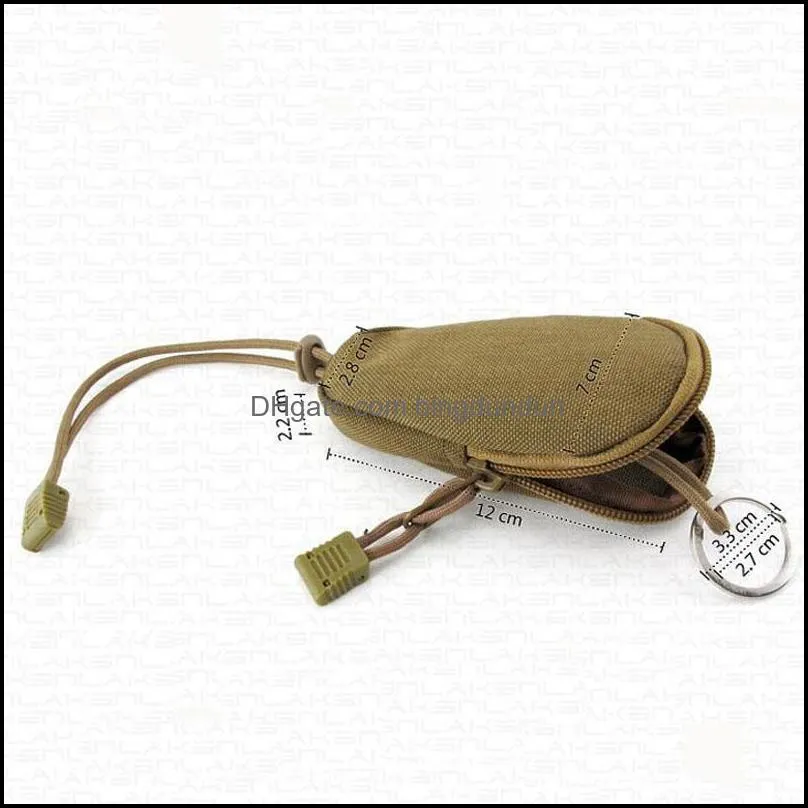 outdoor military enthusiasts key bag canvas portable camouflage tactical coin purse accessory package army fan edc tool commuter kits