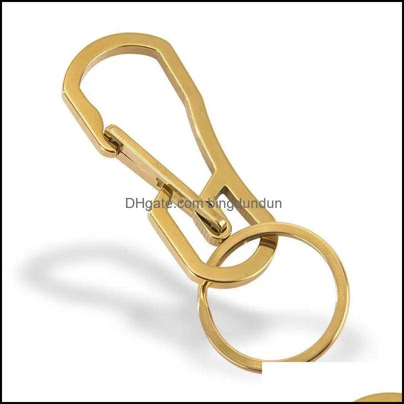 heavy duty keychain stainless steel black gold carabiner car for men women fashion jewelry will and sandy paf12267