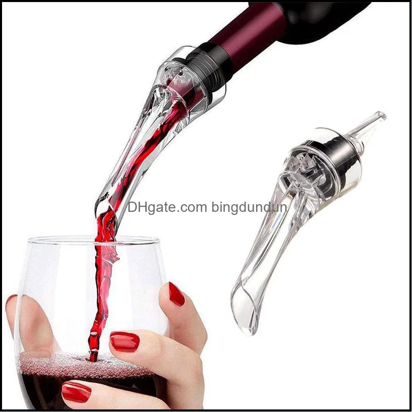 creative olecranon wine pourer home bar tools red wines aerating pourer mini magic acrylic filter decanter paf13101