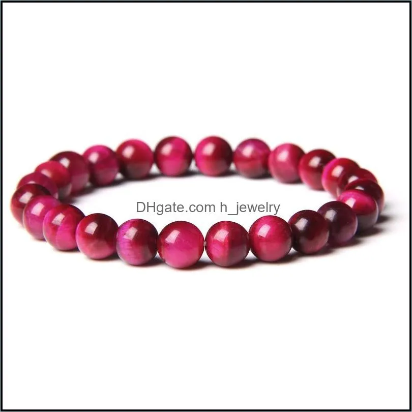high quality natural stone lapis tiger eye beaded bracelets strands for women men fashion energy bracelet elastical jewelry gift