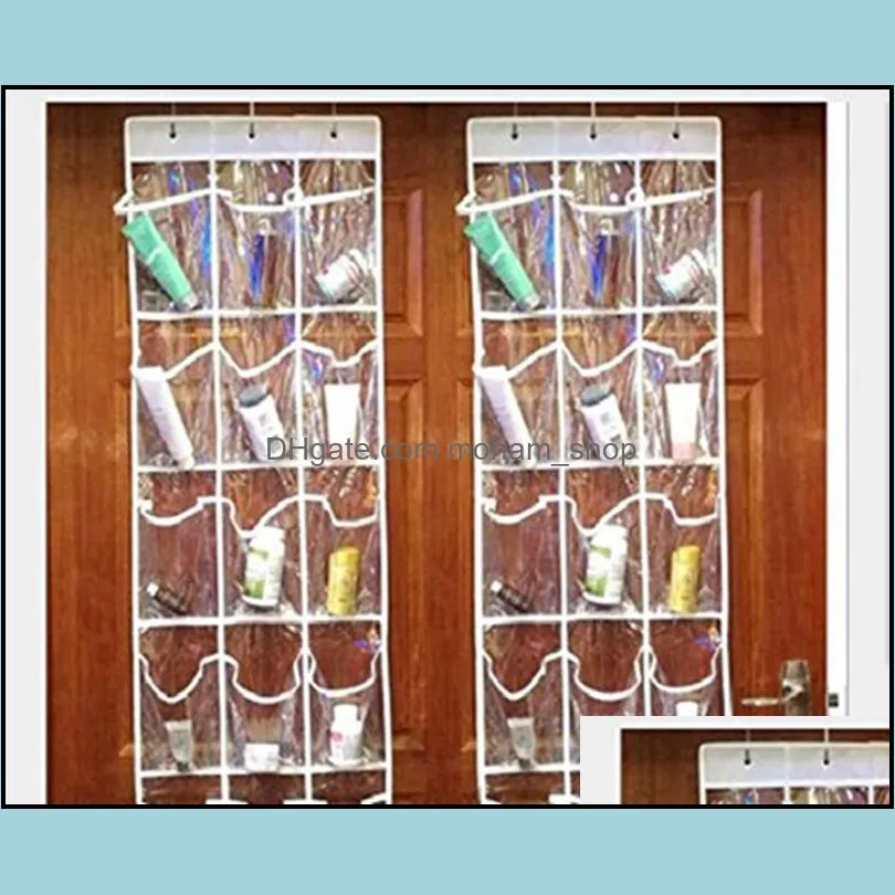 15 pocket over the door pantry organizer crystal clear hanging pantry shelving and storage rack for accessories storage kitchen