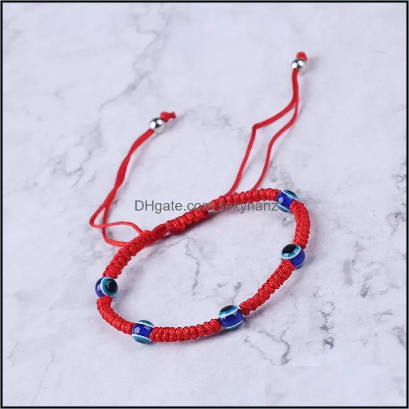 handwoven bracelet lucky bracelet kabbalah red string thread hamsa bracelets blue turkish evil eye charm jewelry fatima friendship