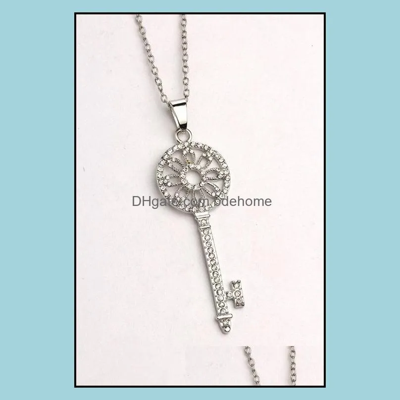 key chain necklace statement necklaces rhinestone charms pendants necklaces bdehome