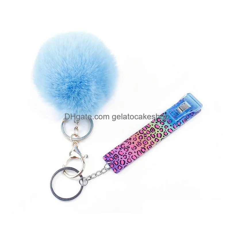 party favor cute credit card puller key rings acrylic debit bank card grabber for long nail atm keychain cards clip nails tools