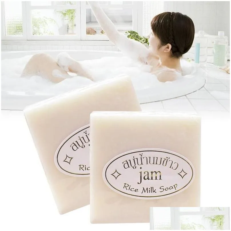 jam rice soap 65g handmade natural milk soap oil control face skin care treatment bath shower soaps