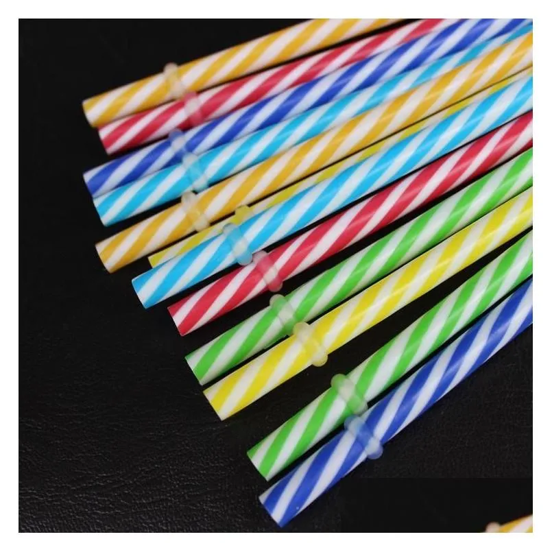 230mm reusable plastic straws fit colored hard plastic striped straws for 20 ounce 30 ounce mug mason jar 200pcs