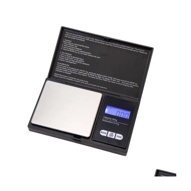 wholesale pocket 100/200/500g x 0.01g 500g/1000g x 0.1 square digital scale electronic precise jewelry scale high precision kitchen weight