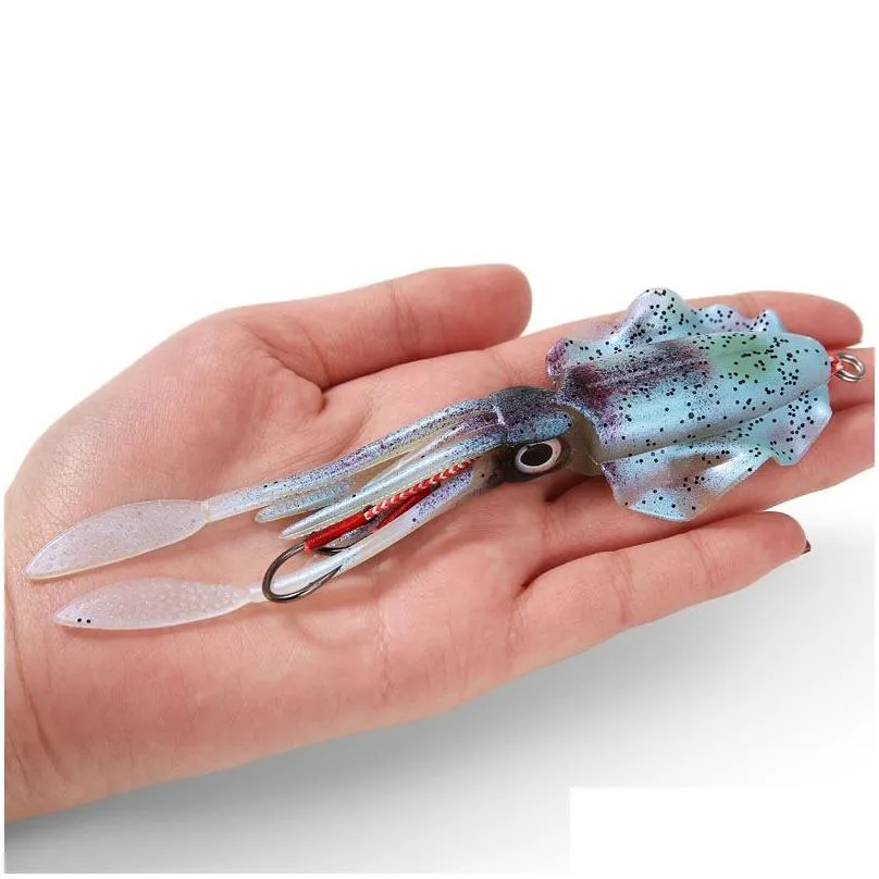 15cm 60g uv glow fishing soft squid lure octopus calamar pesca mar sea fishingwobbler bait jigs fishing lures silicone lures