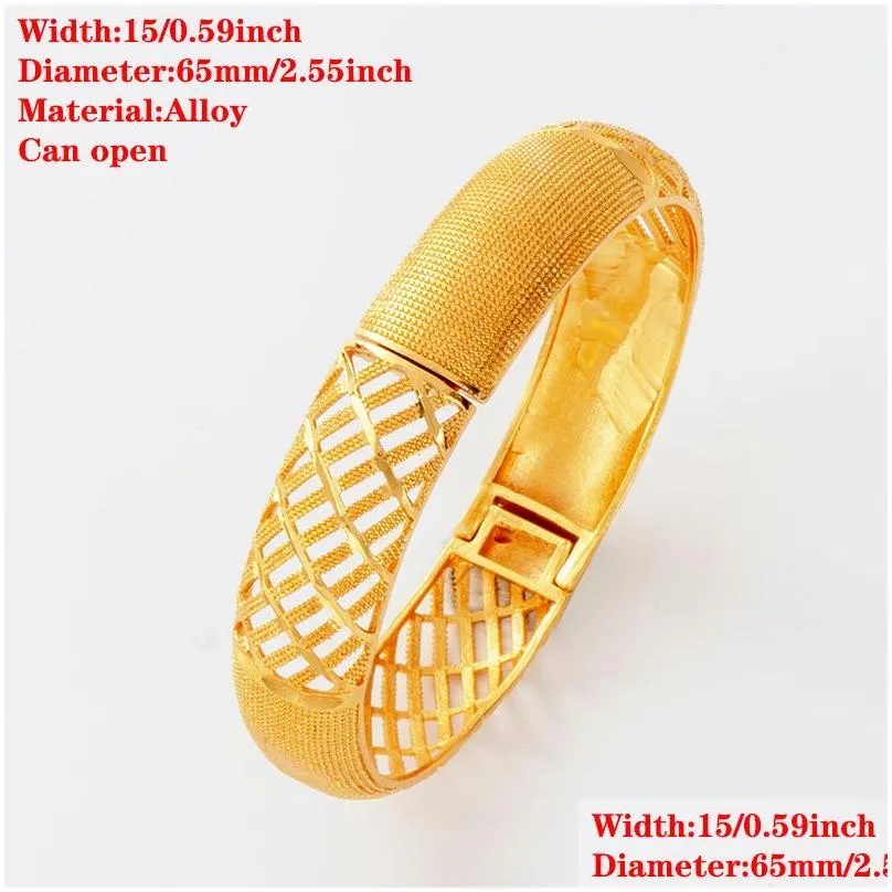 4pcs/lot saudi arabia wedding gold bangles for women dubai bride gift ethiopian bracelet africa bangle arab jewelry charm 220222