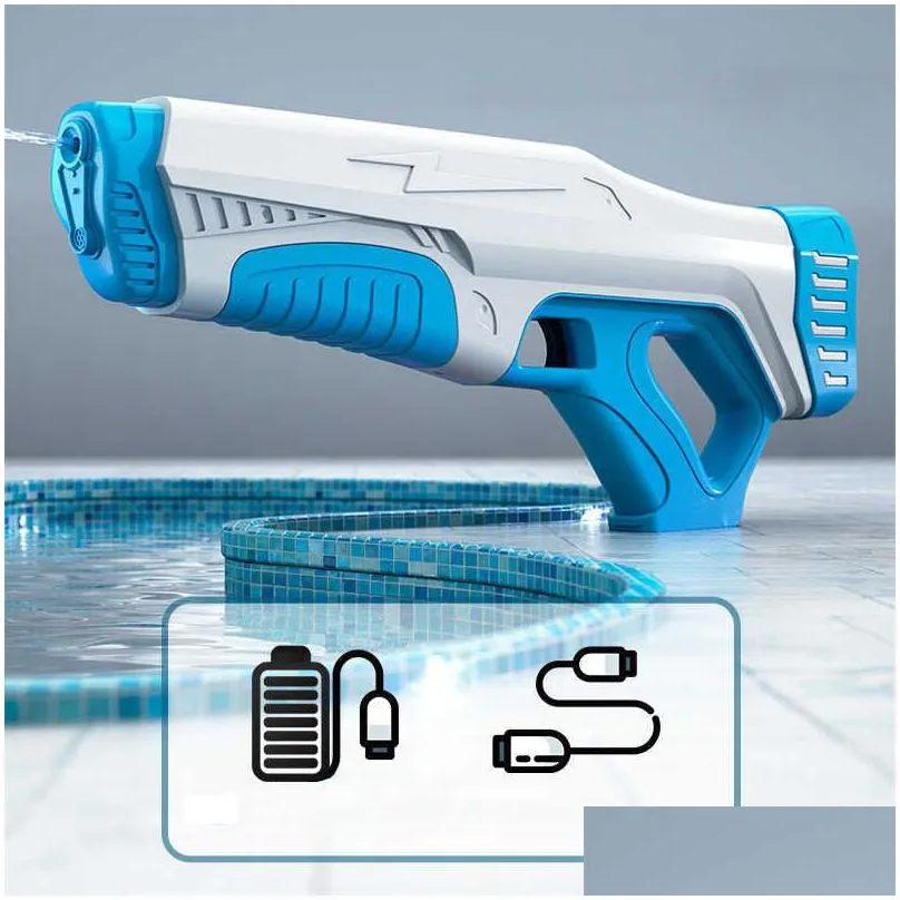 bath toys water gun automatic induction water absorbing summer electric toy high-tech burst water gun beach outdoor water fight toys