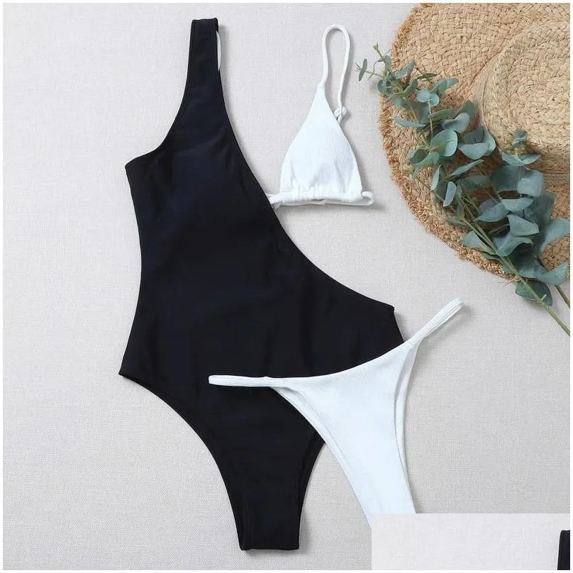 womens swimwear y one piece swimsuit womenwork bodysuit push up monokini bathing suit summer beachwear s-l