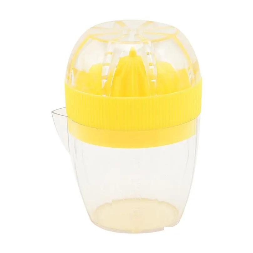  lmetjma lemon squeezer with lid plastic manual lemon juicer orange press cup citrus squeezer with pour spout fruit tools kc0130