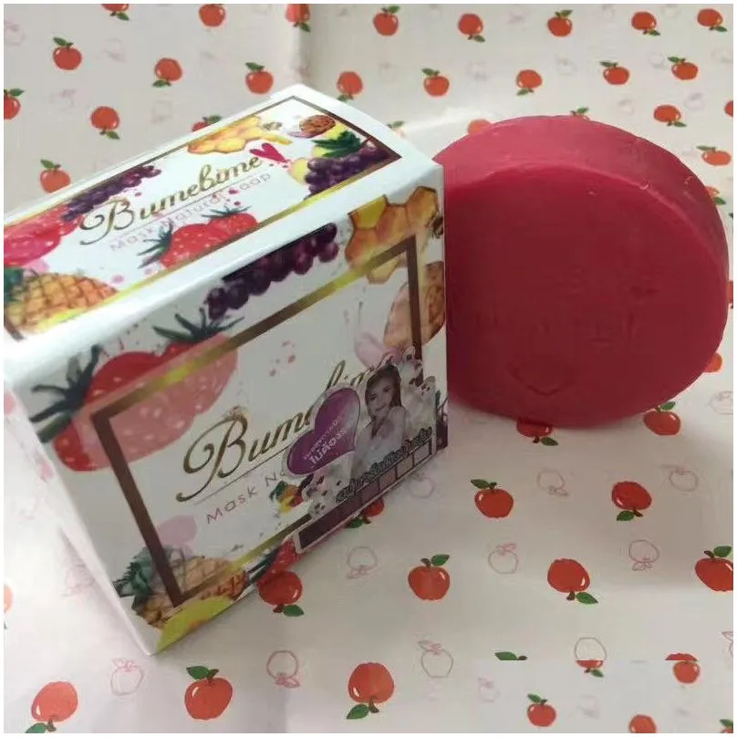  bumebime handwork whitening soap with fruit  natural mask white bright oil soap